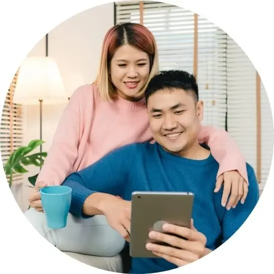 Alfa IPTV customer streaming live channels and VOD on a tablet at home