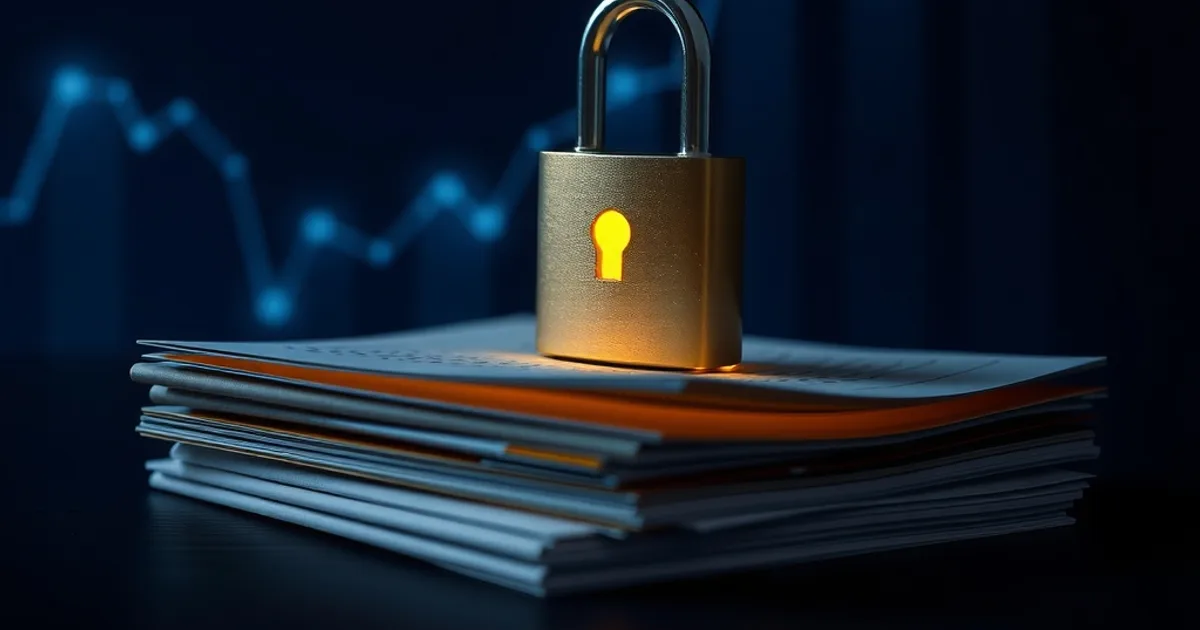 A golden padlock resting on a stack of calendar pages, symbolizing a locked-in long-term subscription rate, with faint rising price graphs blurred in the dark background.
